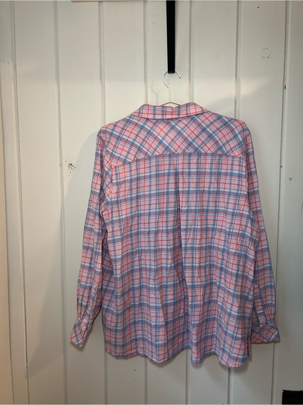 Vineyard Vines Pink and Blue Plaid Flannel Button-Down Shirt - Picture 3 of 6